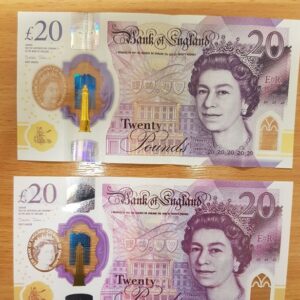 Counterfeit British pounds £20